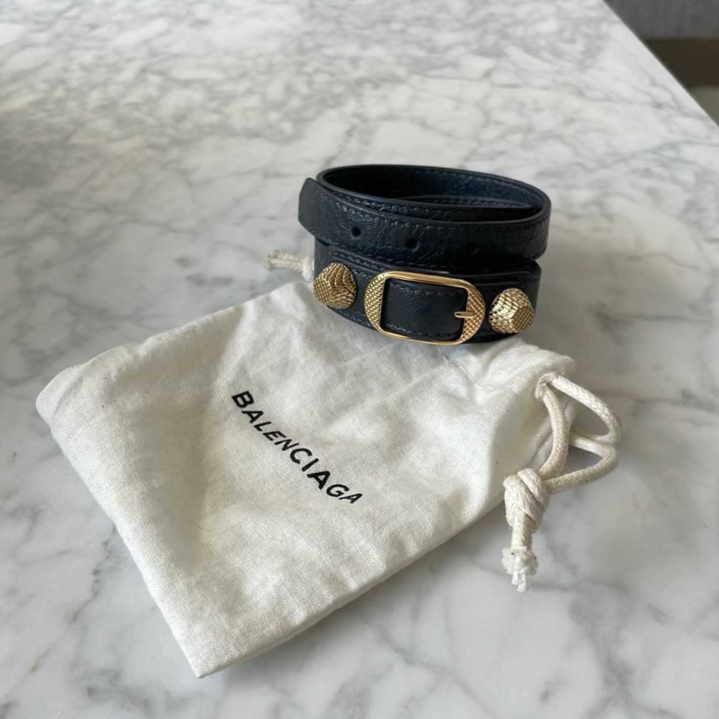Balenciaga Arena Wrap Bracelet Charcoal 250$